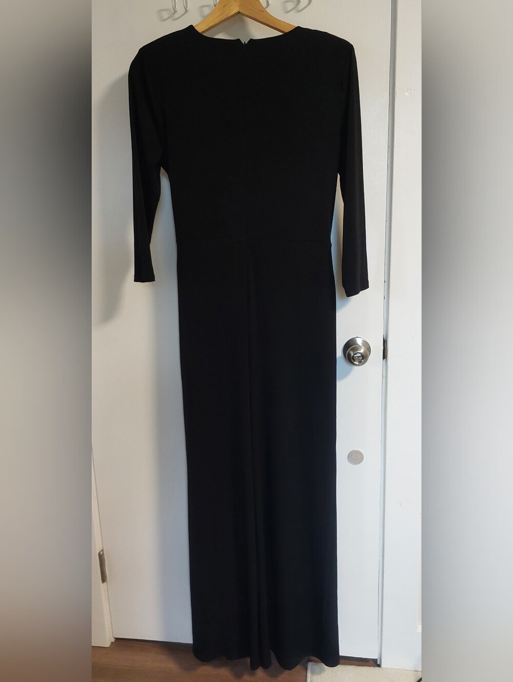 Elegant Black Long Sleeve Maxi Dress